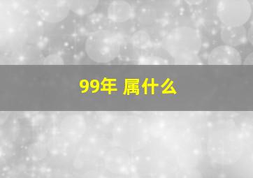 99年 属什么